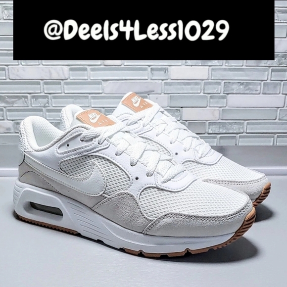 Nike Air Max SC Running Womens White Platinum Tint Gum Brown - Picture 3 of 6